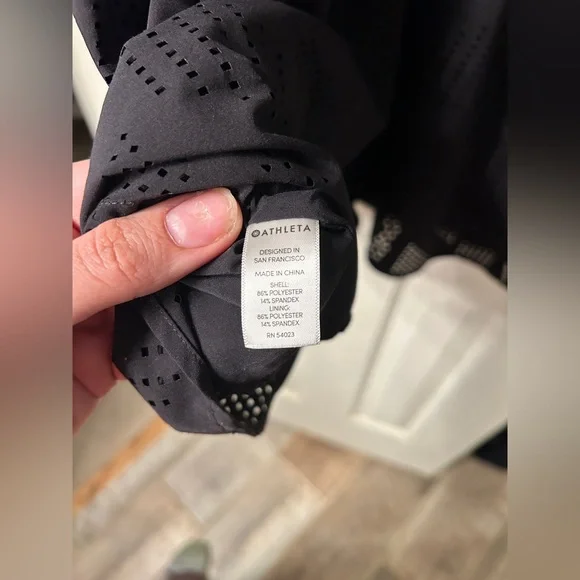 Athleta Brookfield Racerback Black Laser Cut Dress - Picture 7 of 8